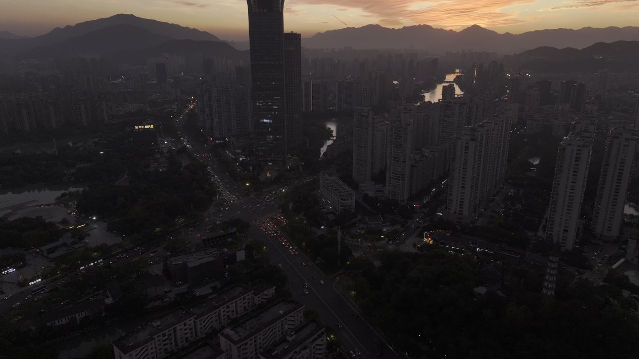 温州城市晚霞和夜景 11
