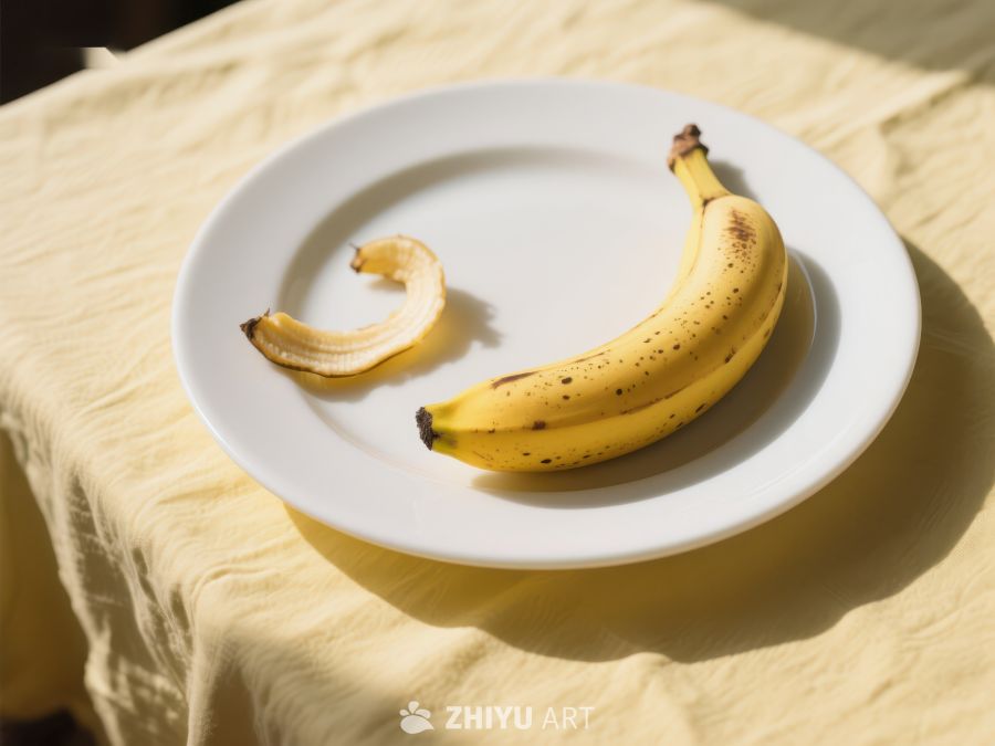 盘中香蕉与香蕉皮 316