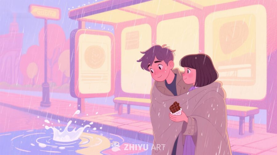 雨中共享温暖的时刻 644