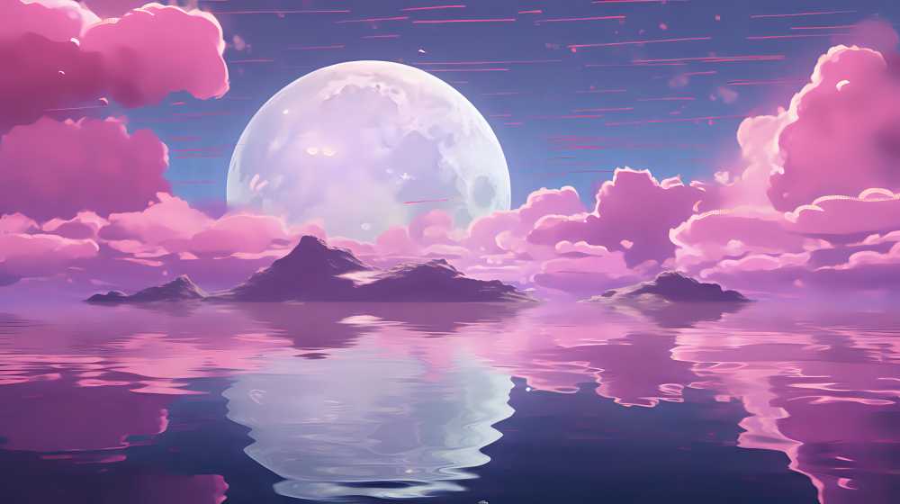 唯美月亮夜景