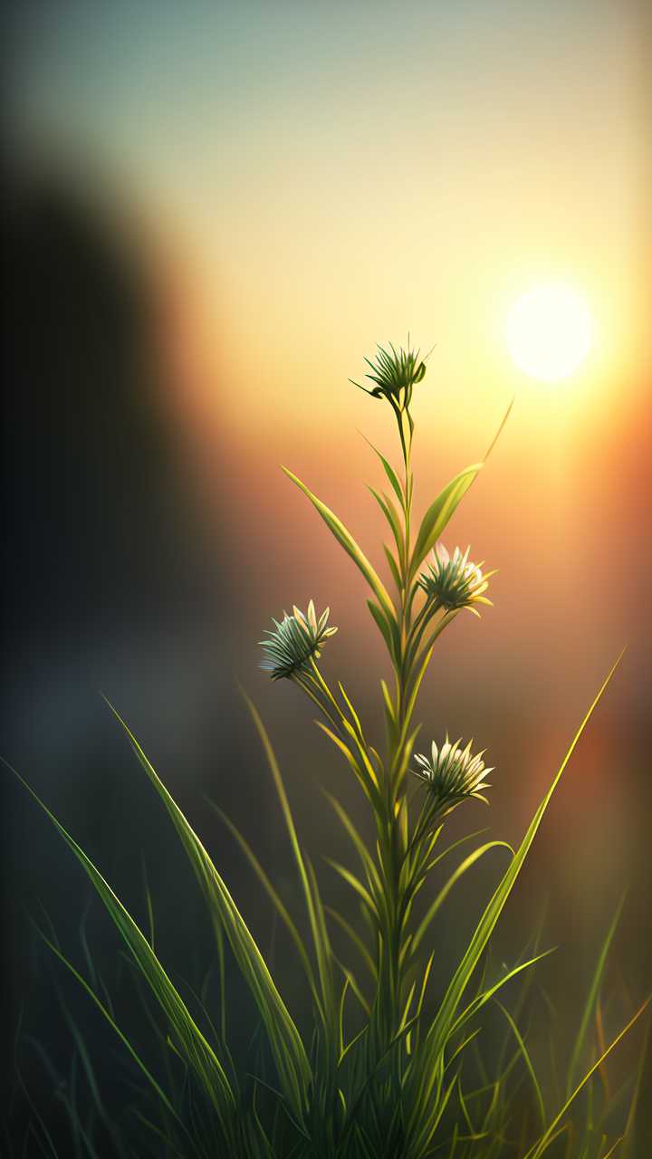 太阳下的小花小草