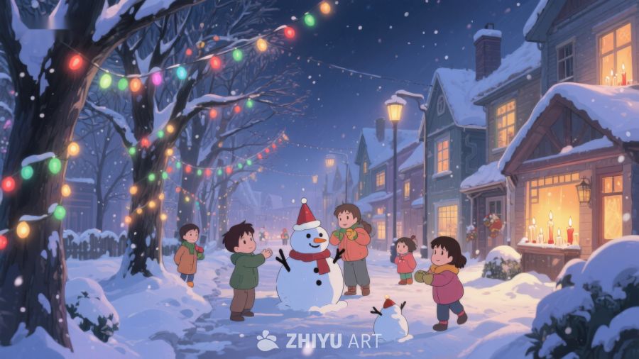 冬夜雪地里的欢乐时光 108