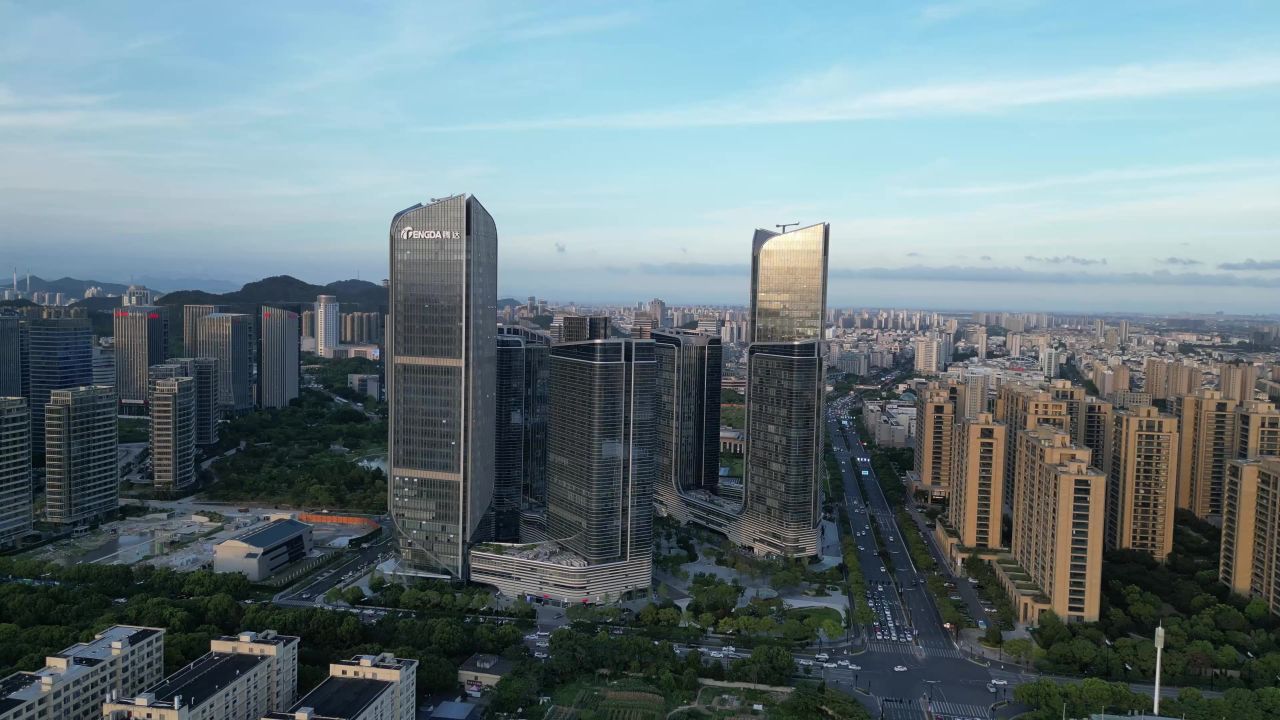  航拍台州腾达中心