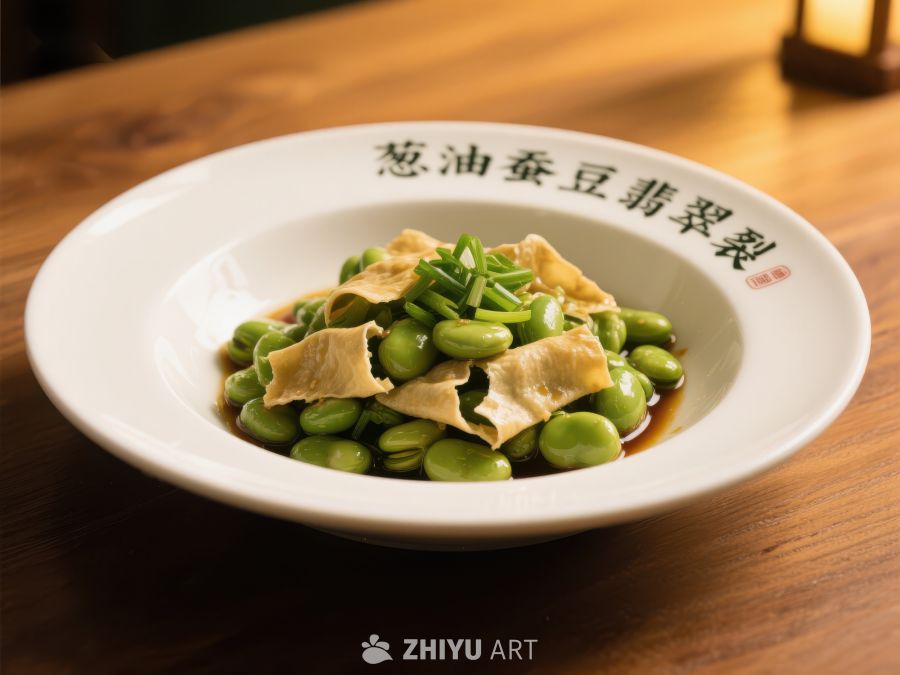 葱油蚕豆翡翠裂，传统中式美食 97