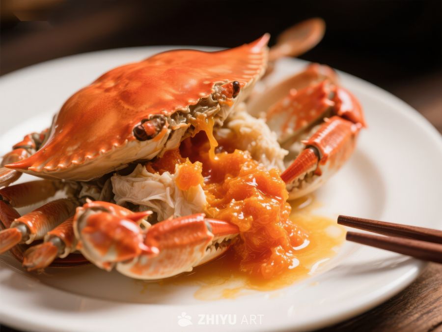 美味蒸蟹，鲜嫩多汁 611