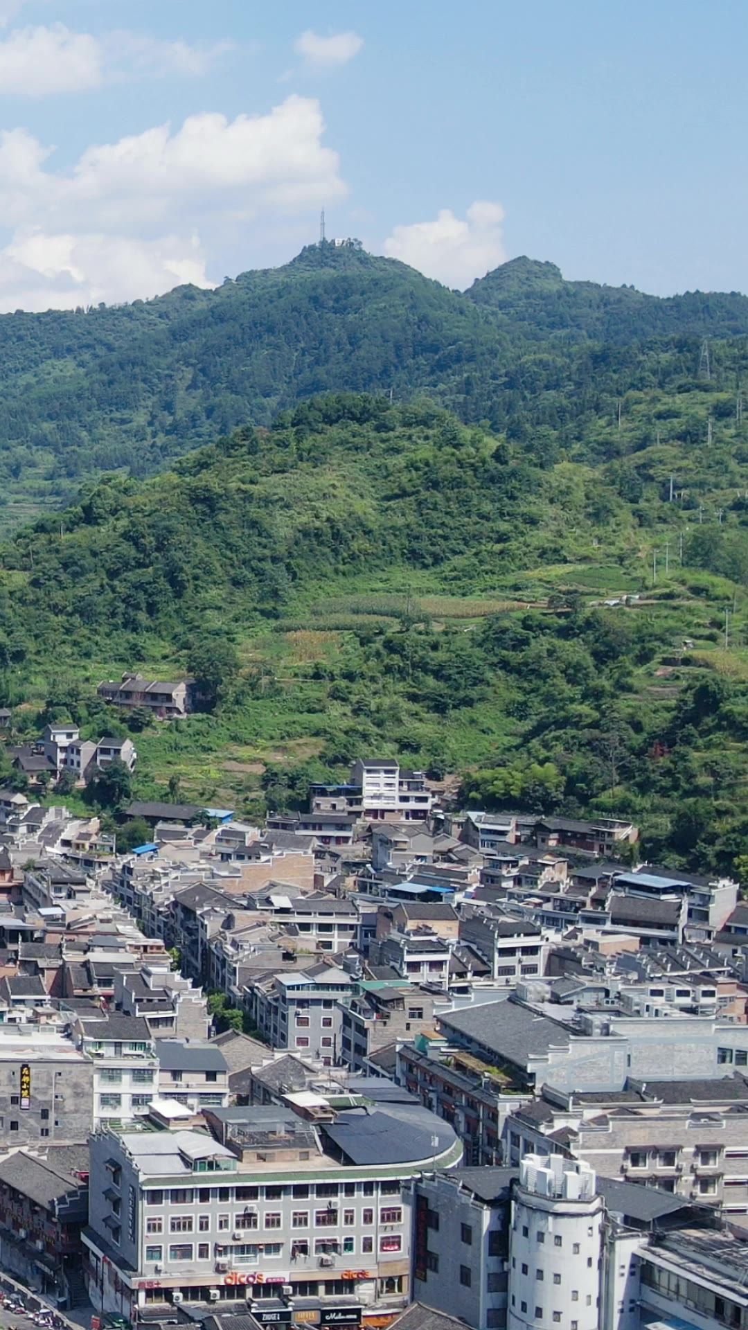 城市航拍湖南怀化城市全景