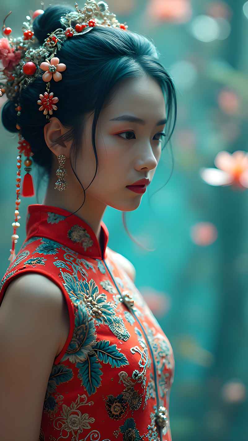 森林系好看拍摄特色美女 96