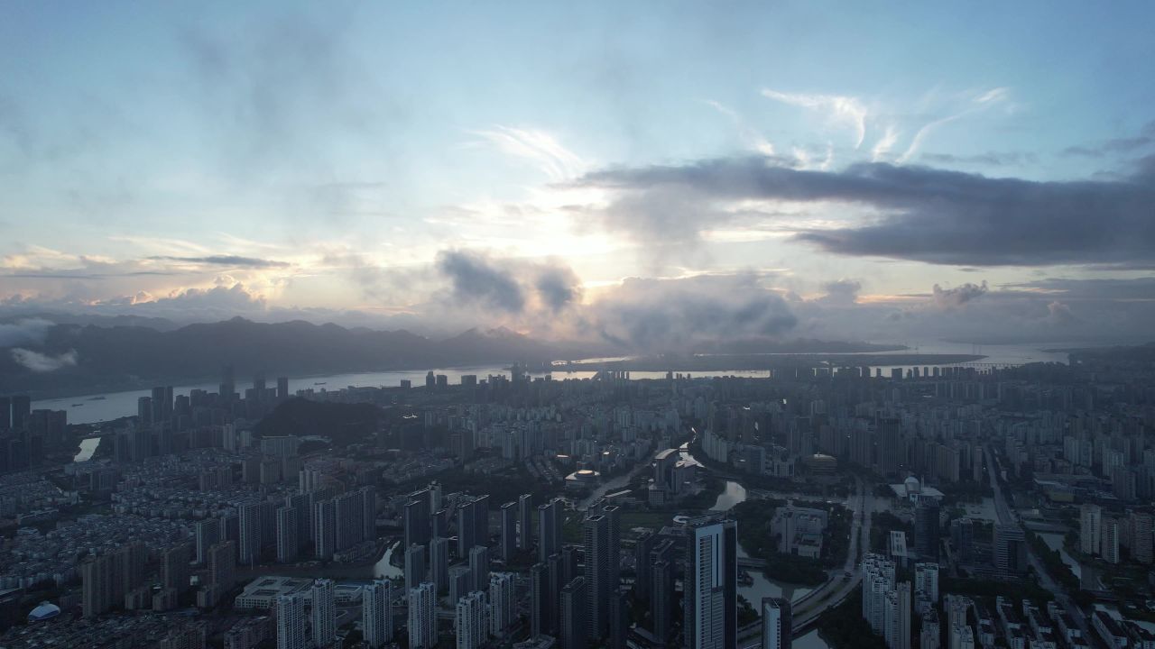 浙江温州城市风光航拍