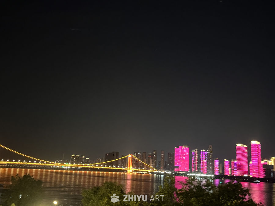 霓虹下的都市夜景