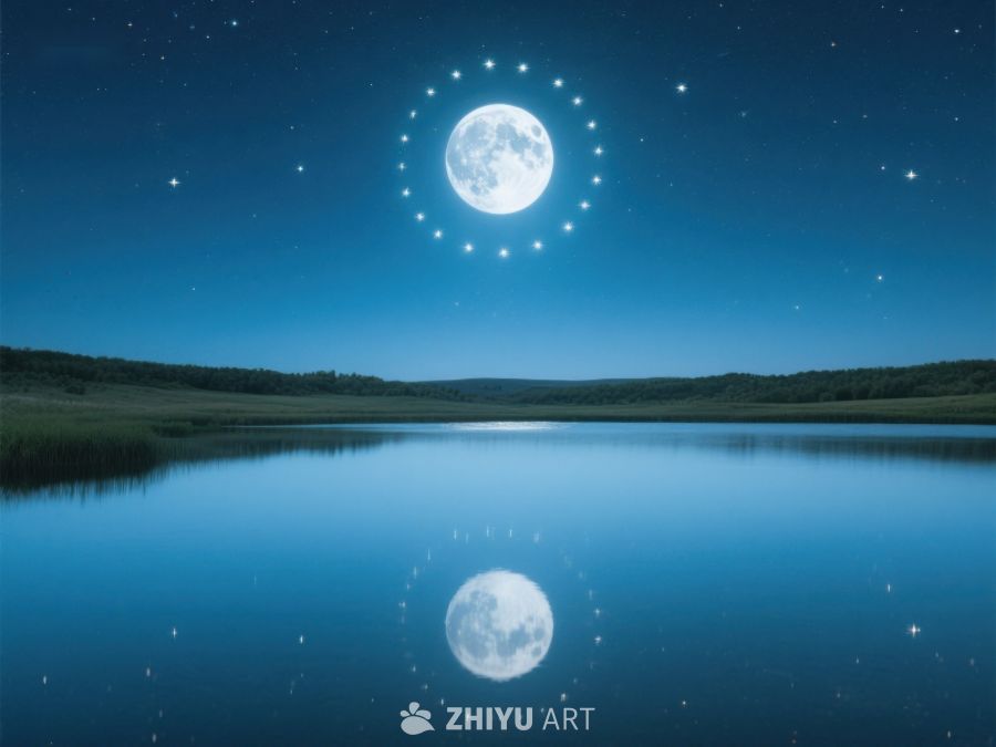 湖面映月，夜空繁星 28