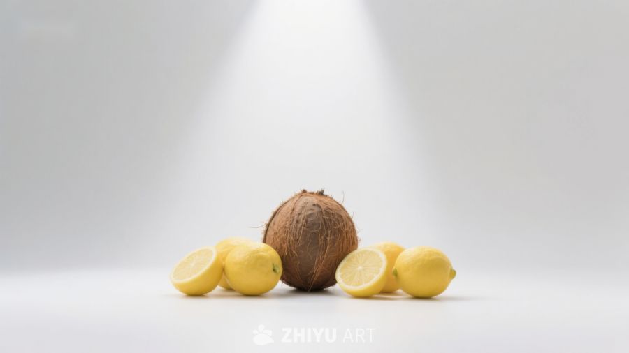 椰子与柠檬的静物组合 1118