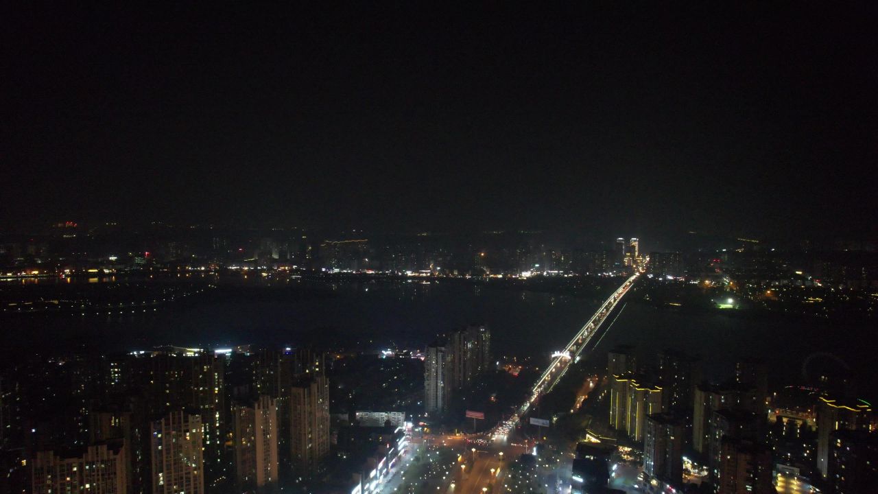 四川遂宁城市夜景灯光交通航拍
