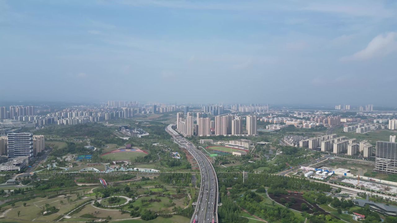  航拍江西赣州新世纪大桥