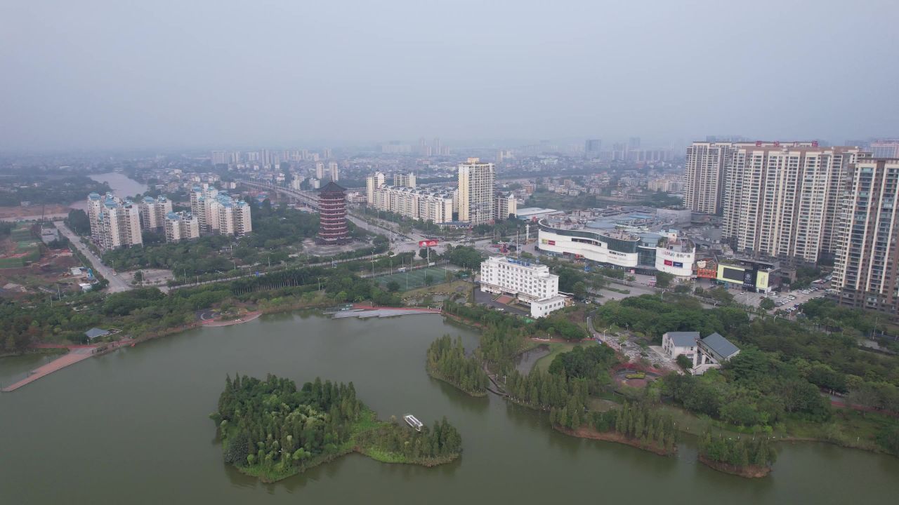 广西钦州白石湖公园航拍