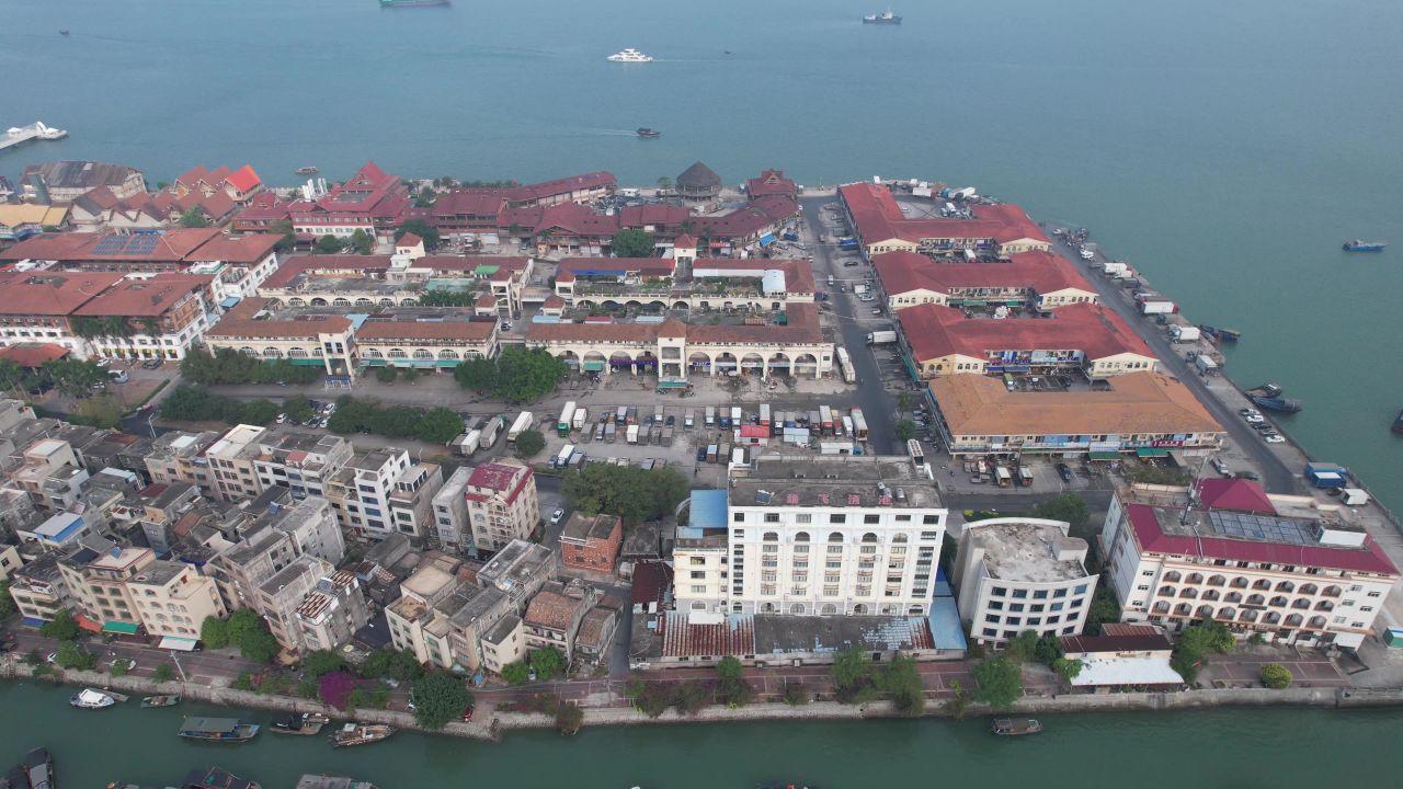  广西北海海边公寓度假村航拍