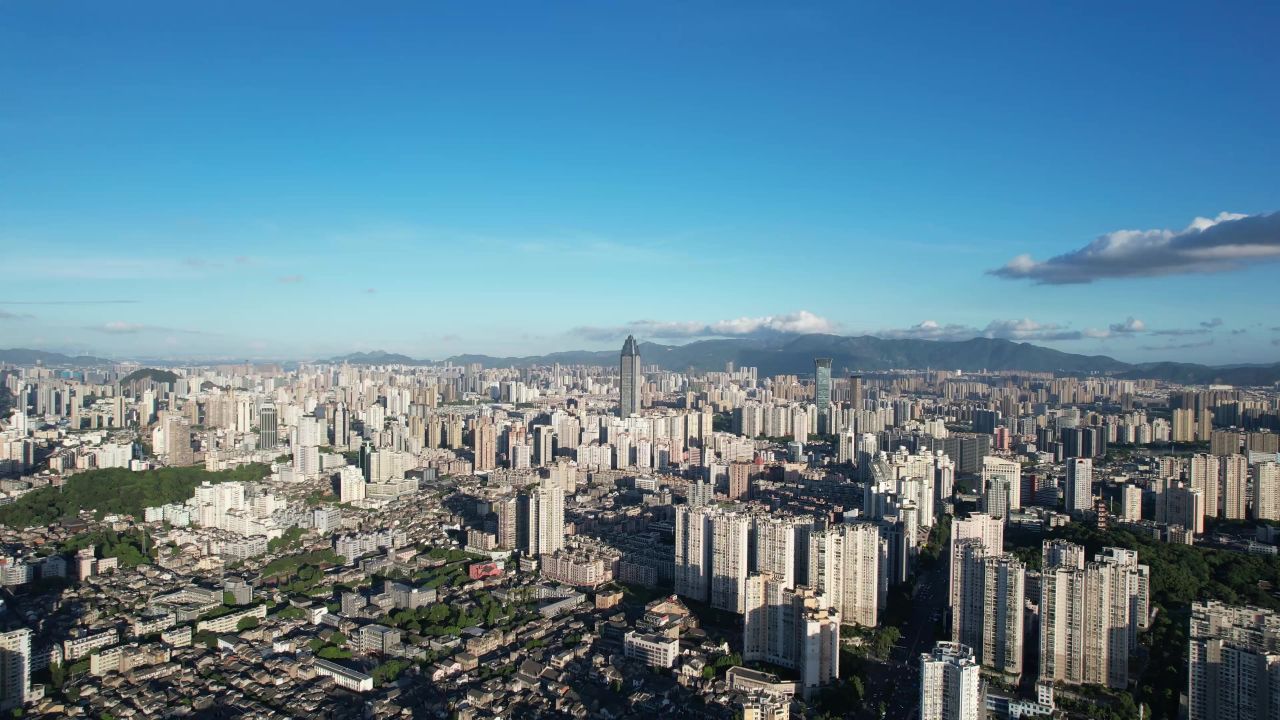 温州城市大景航拍