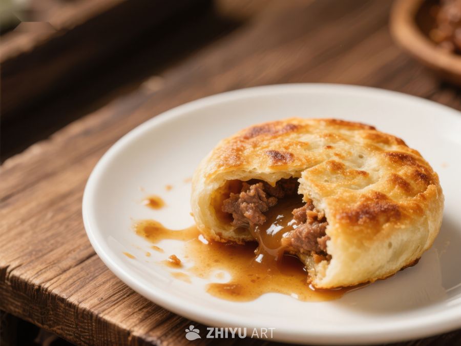 酥皮肉馅饼，一口咬开的美味瞬间 1135