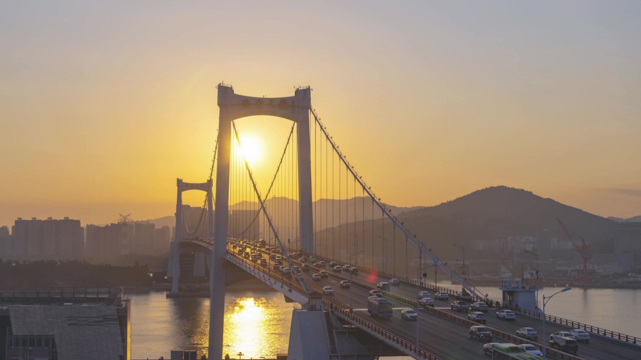 厦门海沧大桥延时风光