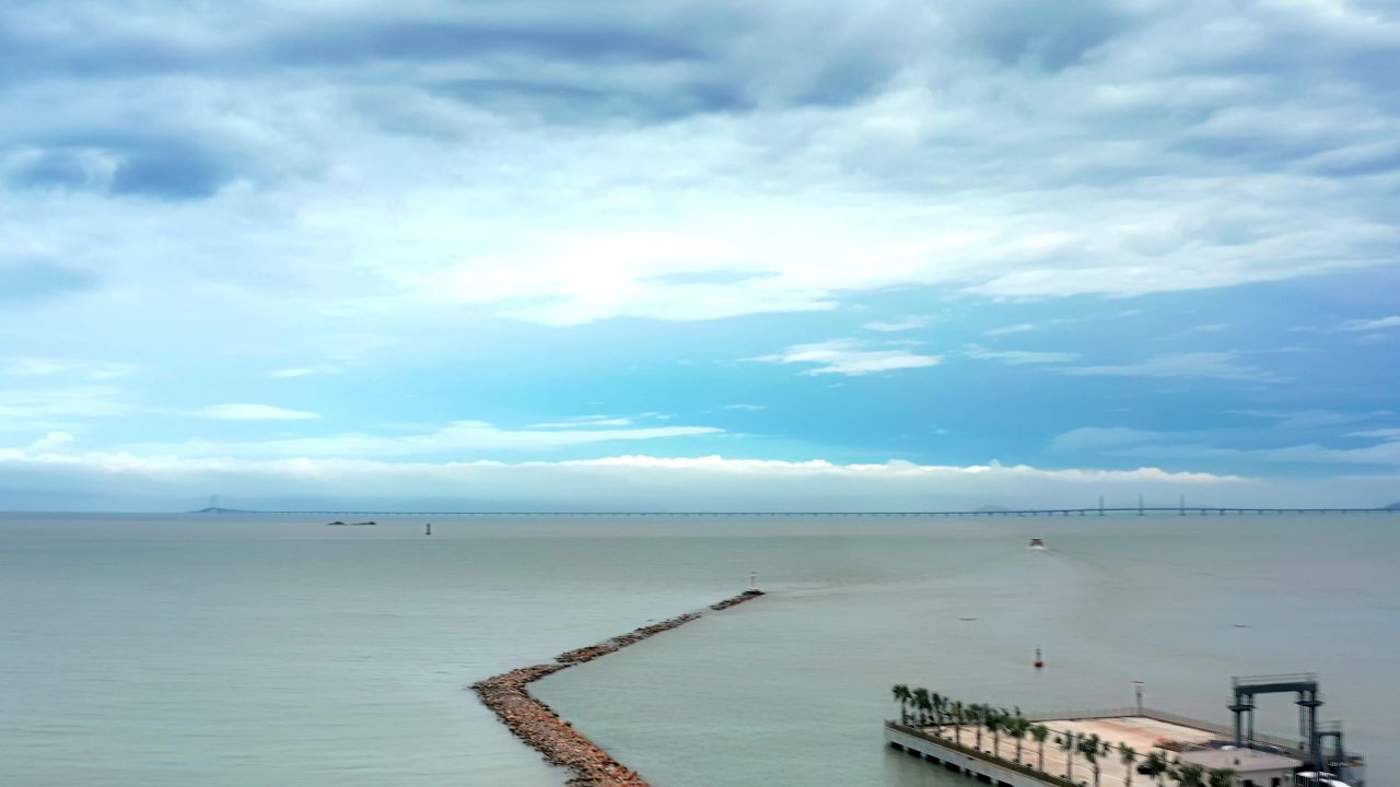 珠海日月贝蓝天白云延时 二