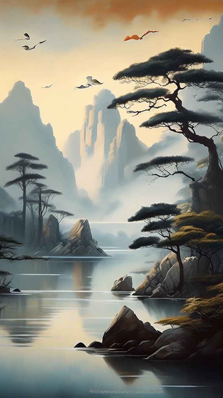 山水画国风背景 32
