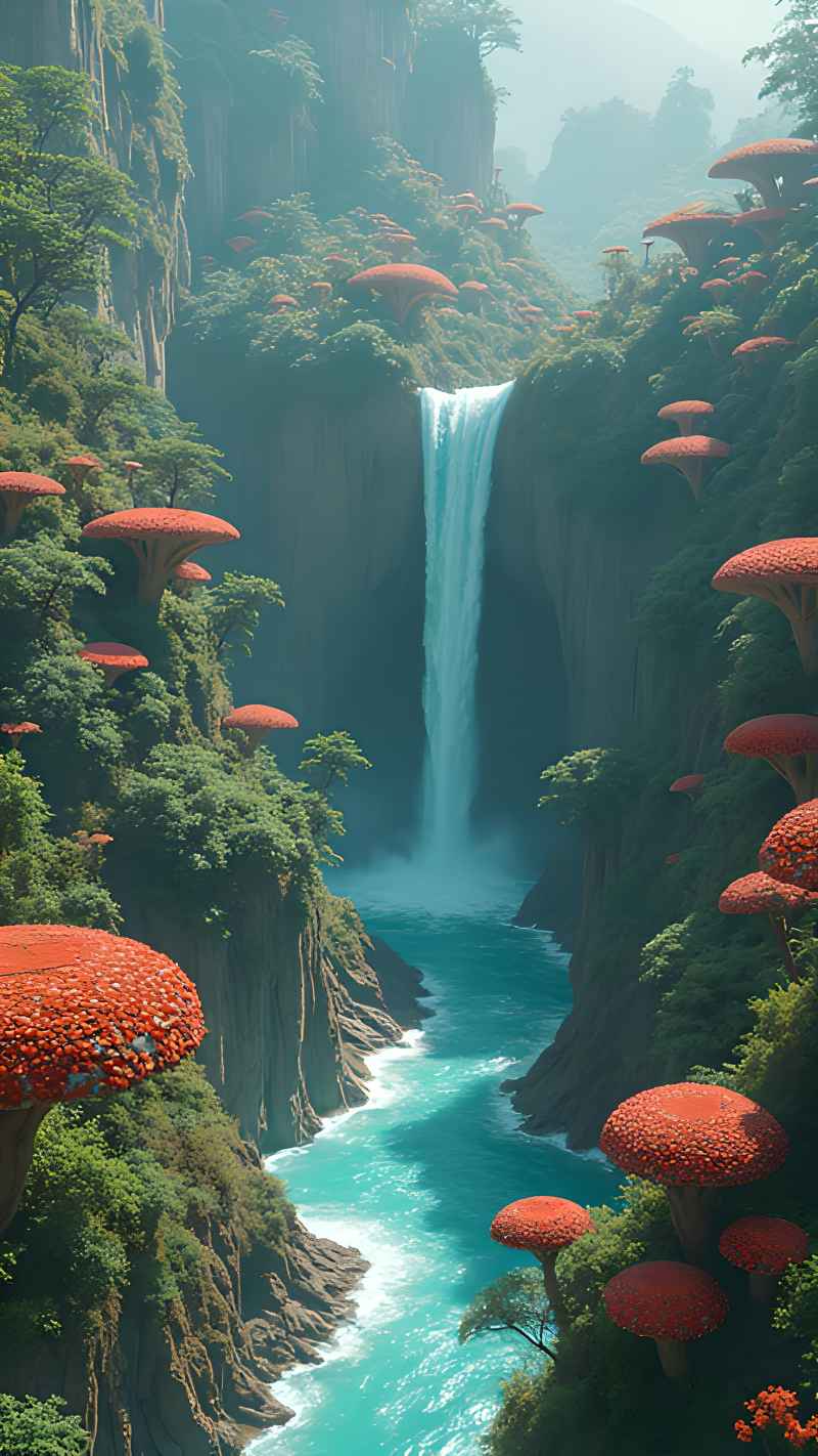 未来风格大自然森林超自然风景画质 12