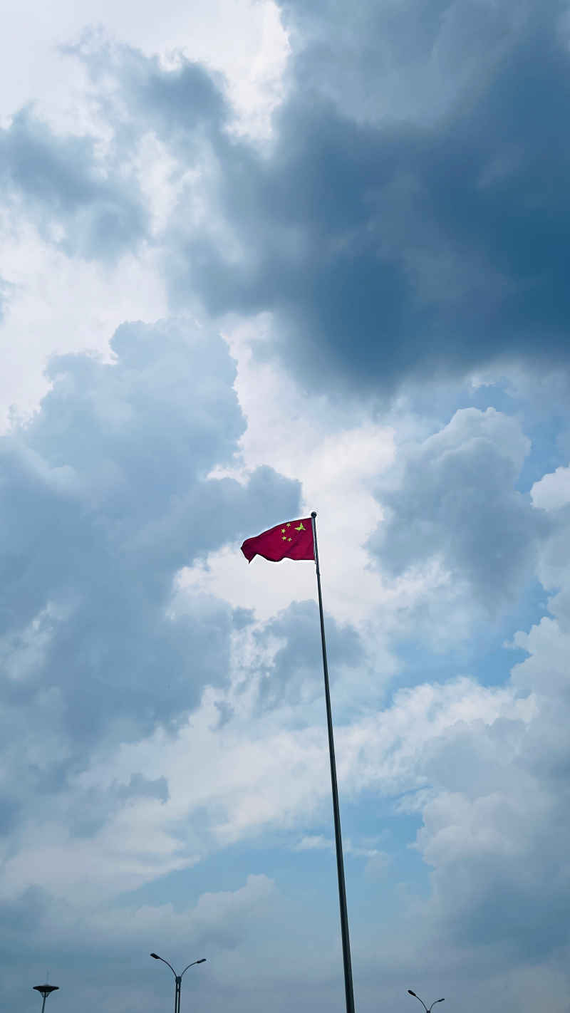 江西省博物馆门口  国旗