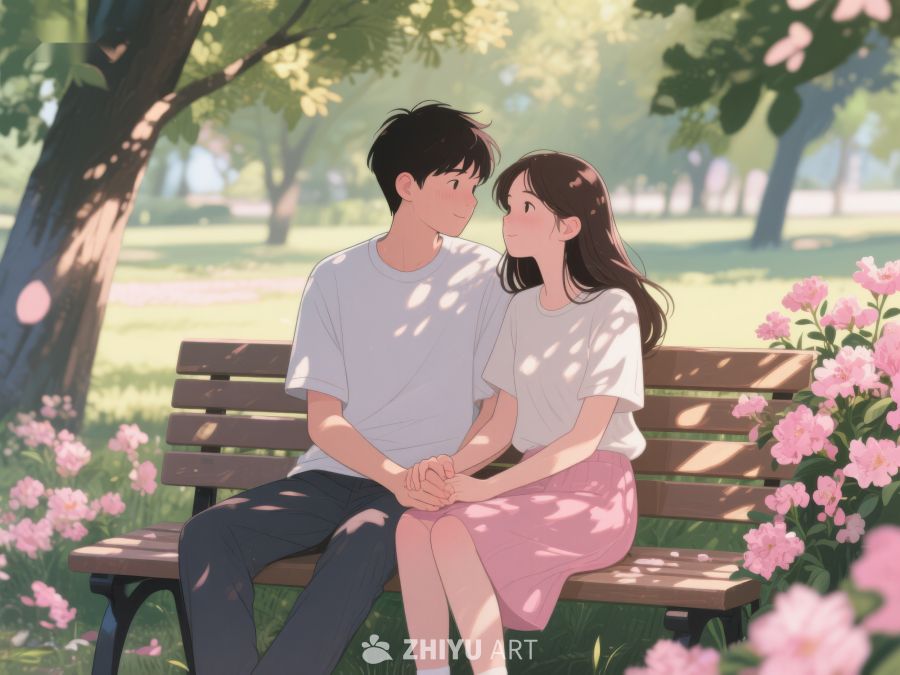 公园长椅上的温馨时刻 226