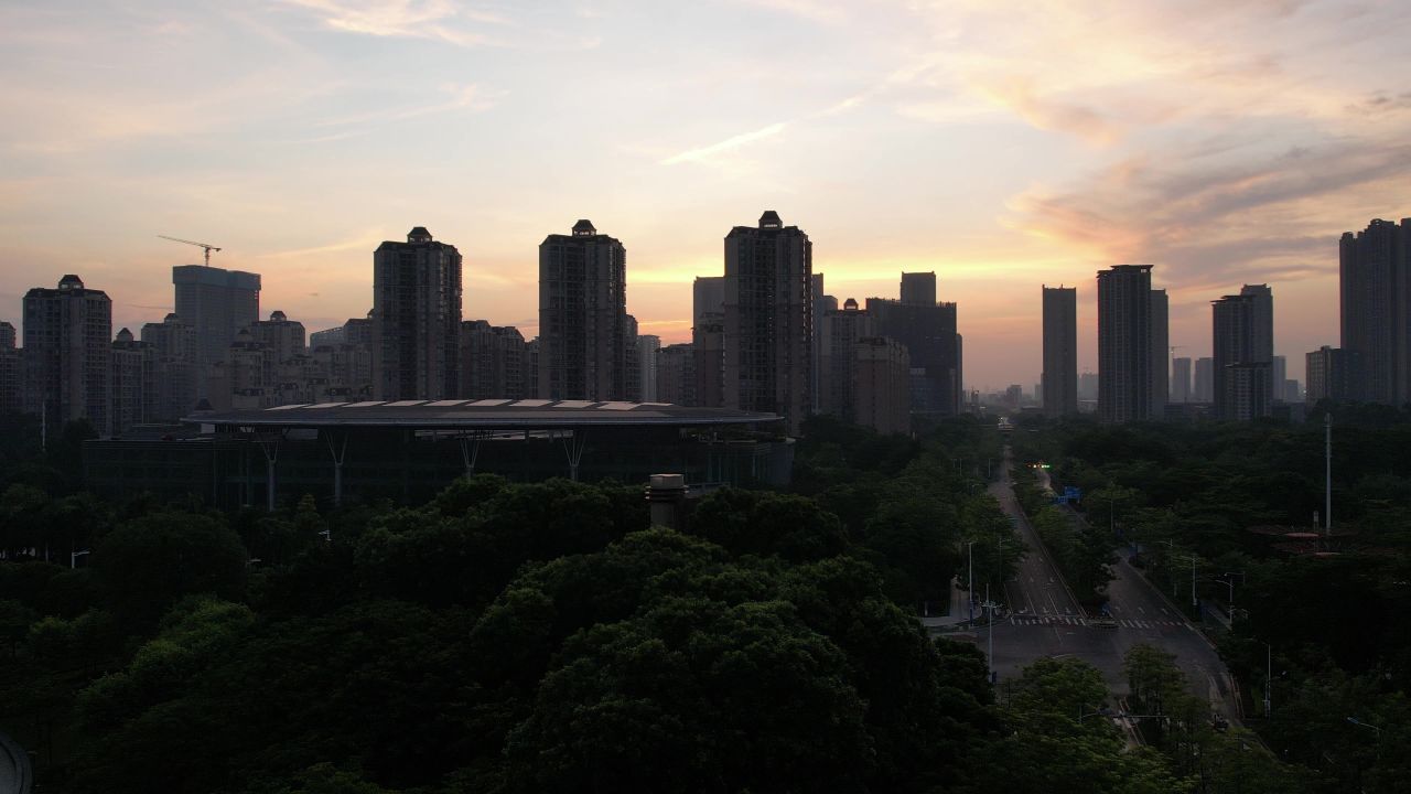 佛山清晨日出航拍 1