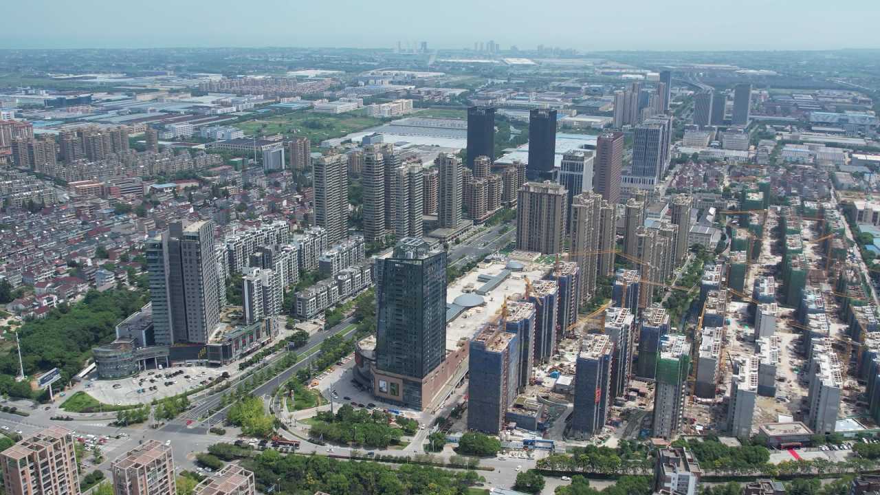 航拍长兴县