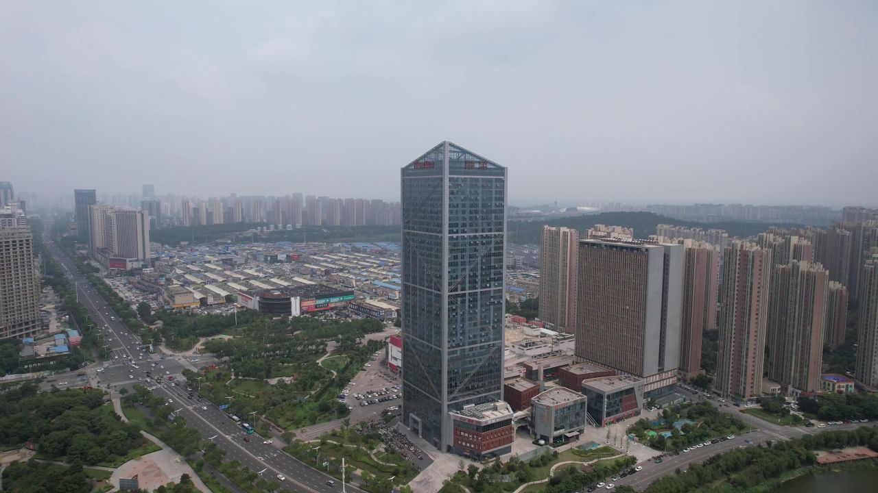 安徽蚌埠城市风光航拍 