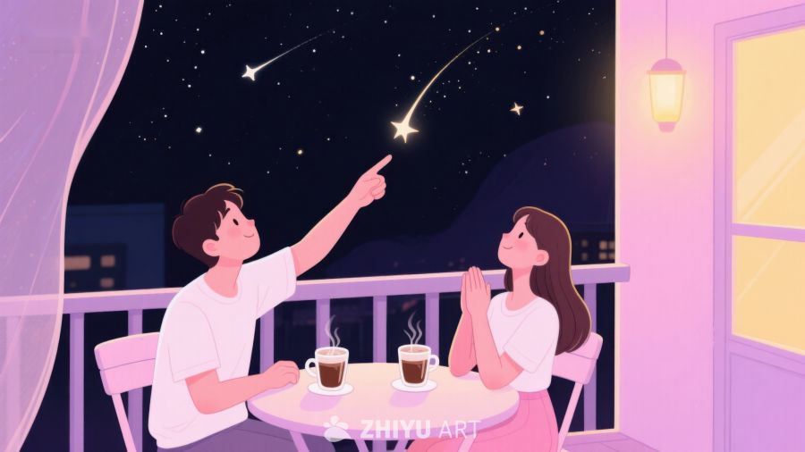 情侣夜观流星，温馨时刻 263