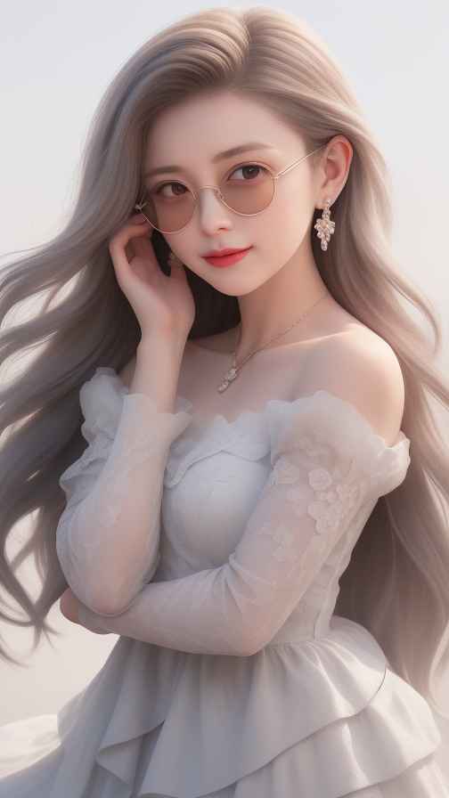 酷酷的白色衣服人像