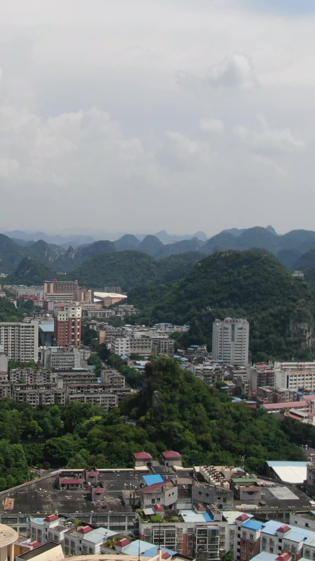 城市航拍广西柳州城市风光