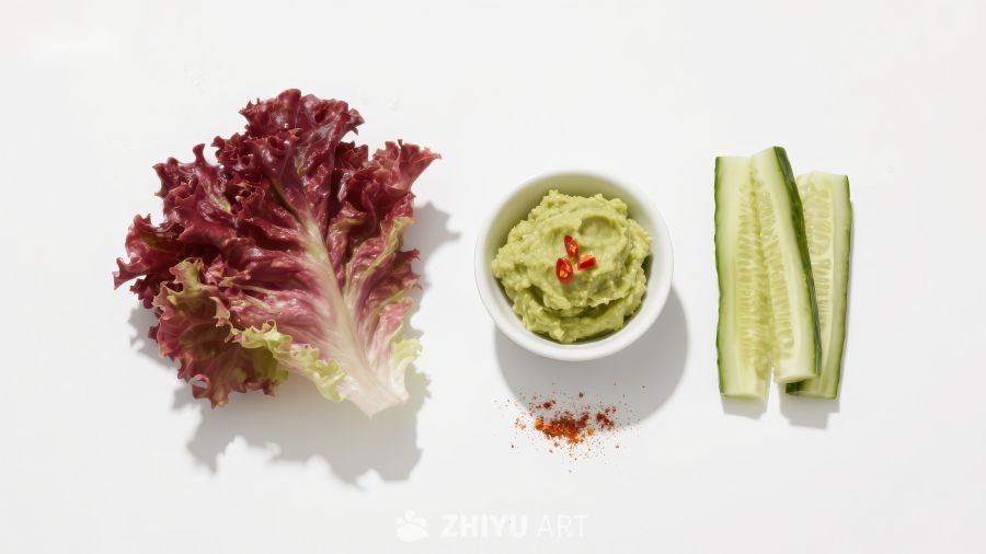 新鲜蔬菜与鳄梨酱的健康搭配