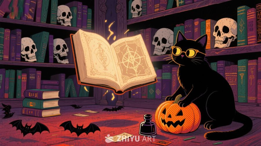黑猫与魔法书的万圣夜