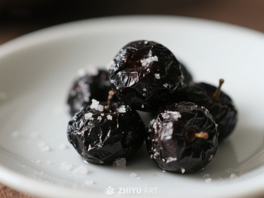 盐渍黑橄榄特写 725