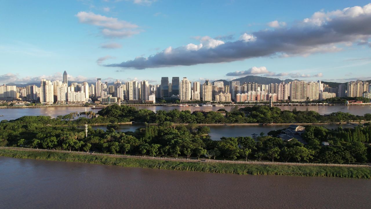 浙江温州城市风光航拍
