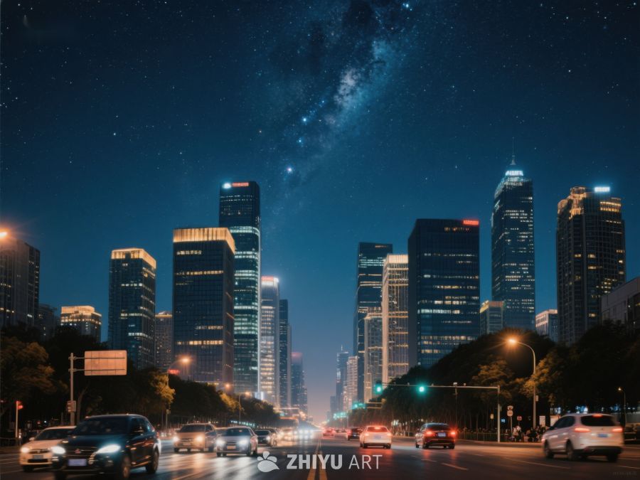 夜空下的城市灯火 291