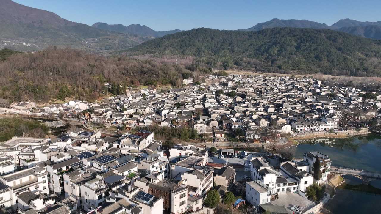 航拍安徽宏村风光 4