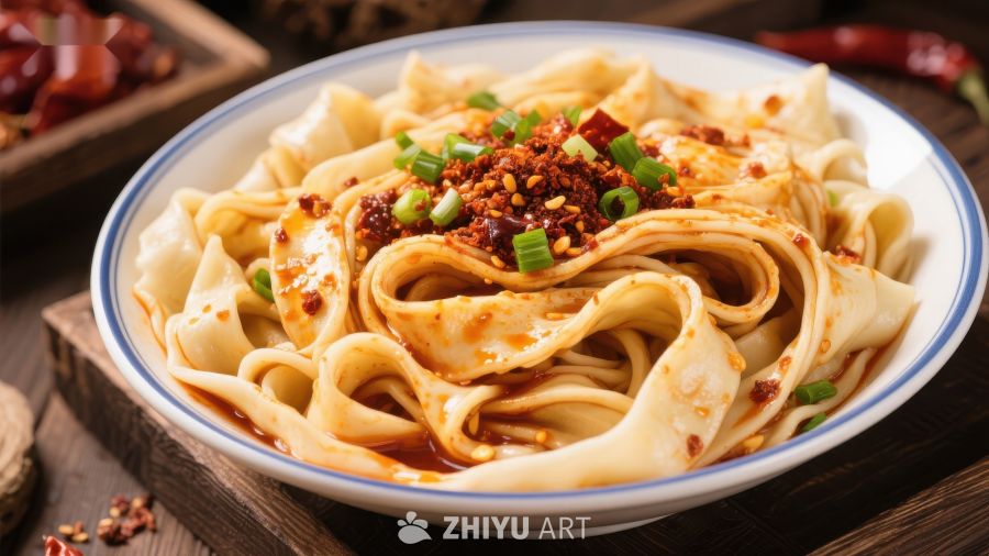 香辣手撕面，美味诱人