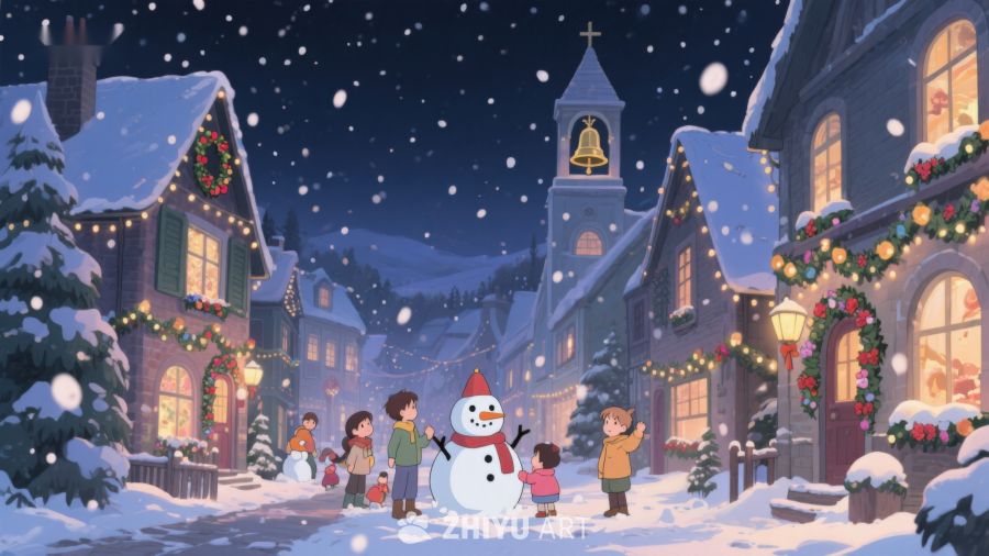 雪夜小镇的圣诞欢聚 447