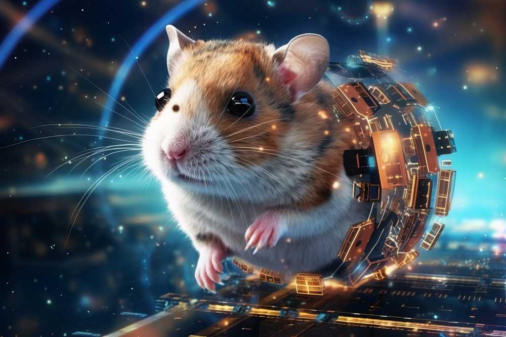 一只来自人工智能的数字鼠，代表着未来的科技、医疗和大数据等