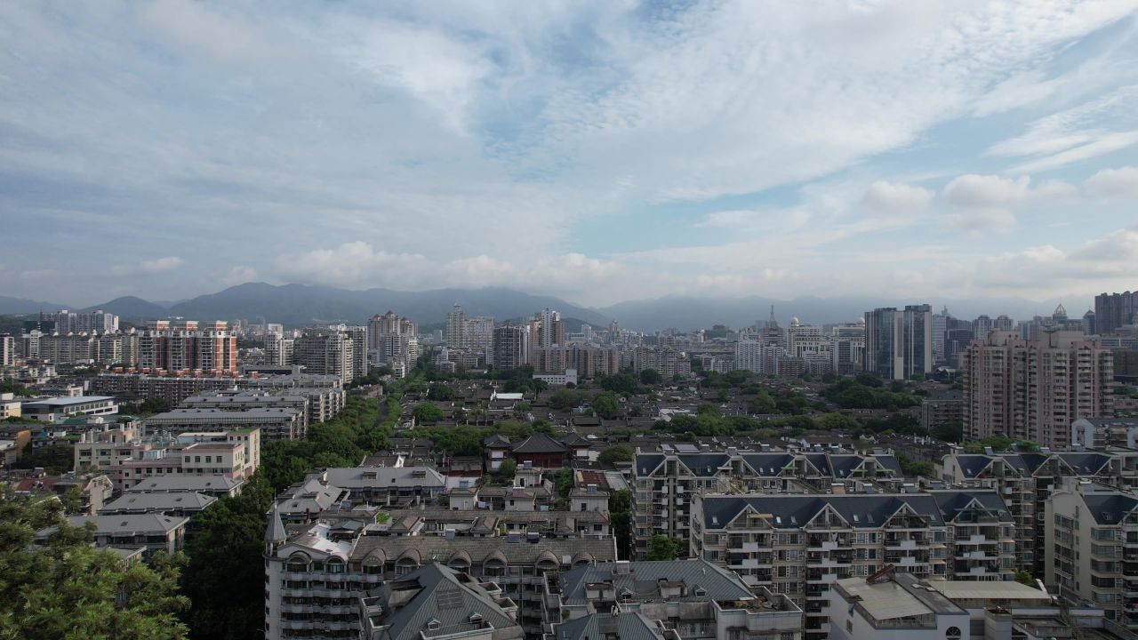 福建福州三坊七巷航拍