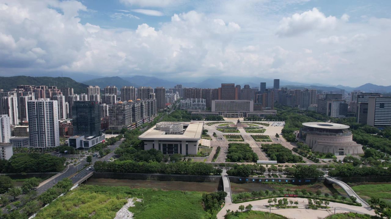 福建龙岩市政府航拍 