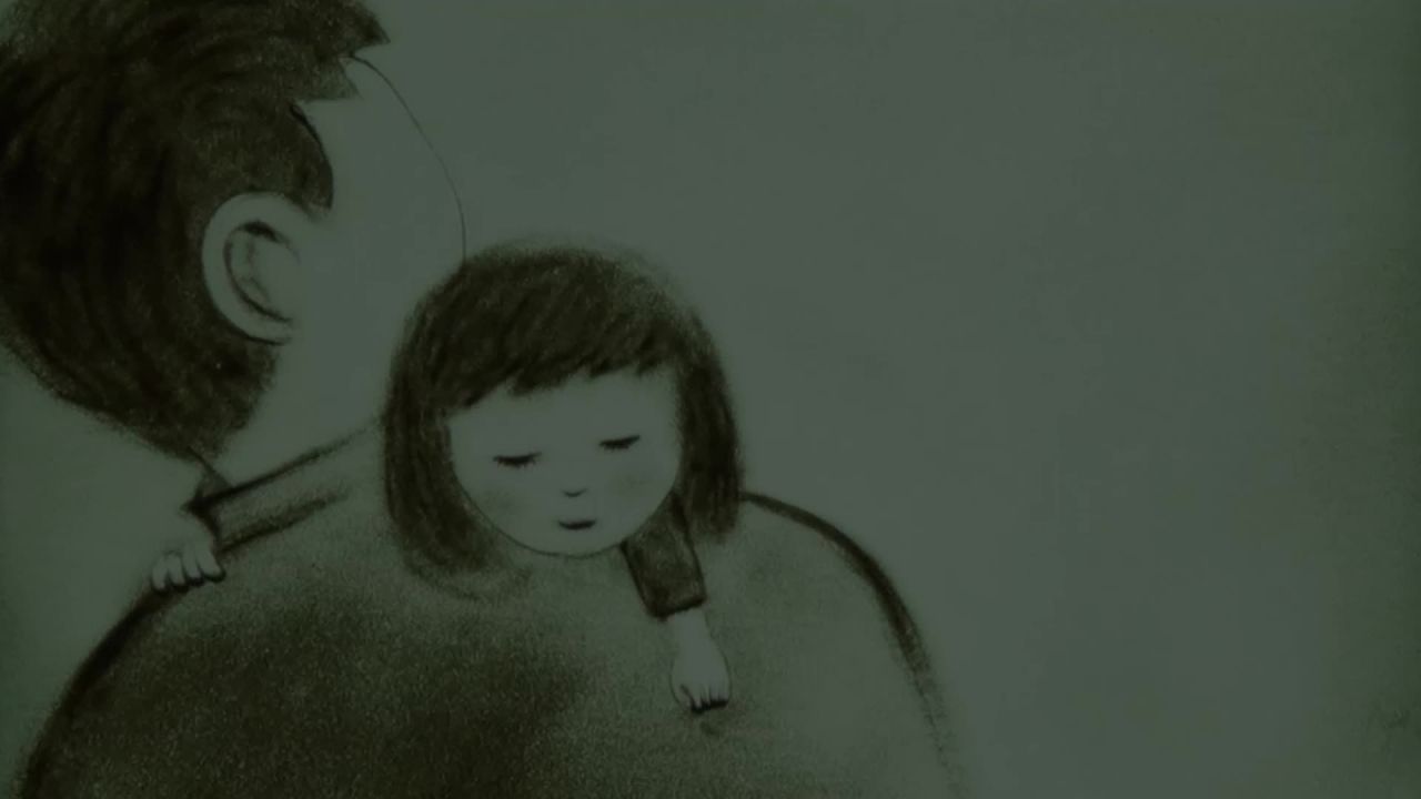 父亲节沙画《爸爸的肩头》