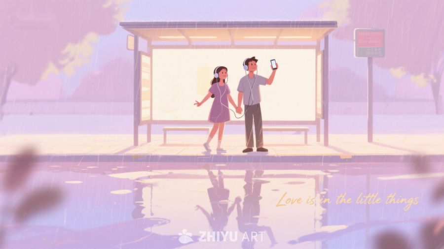 公交站旁的温馨时刻 193