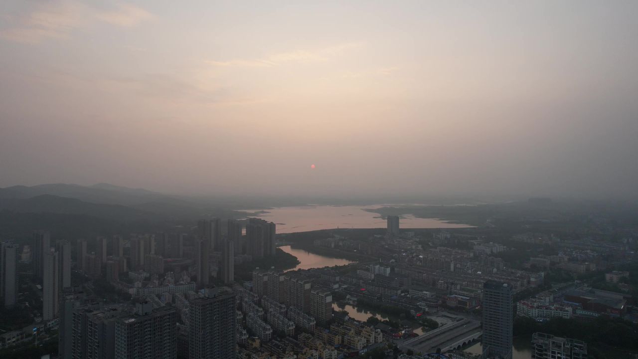 安徽滁州城市夕阳