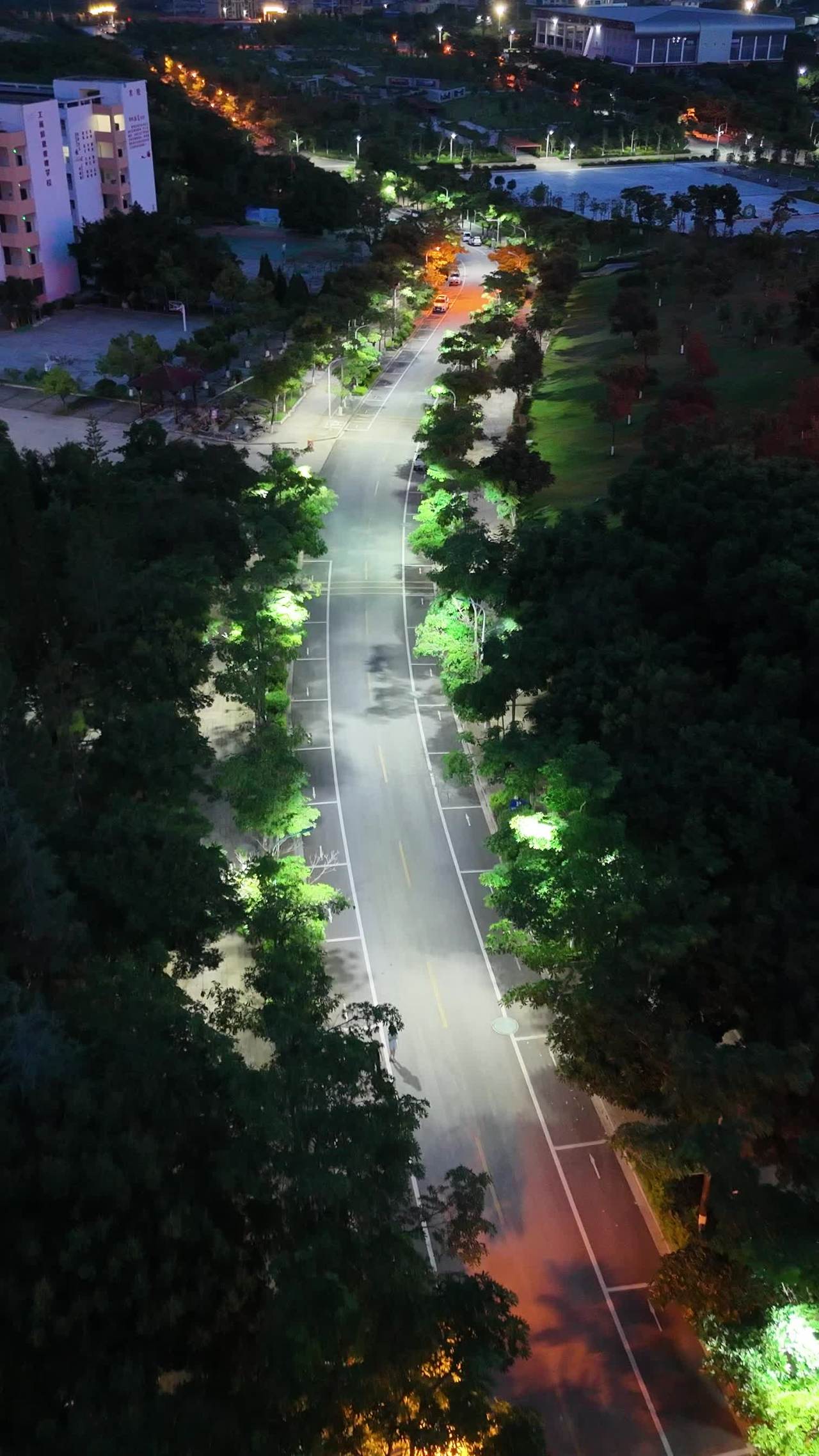 夜幕下的城市静谧