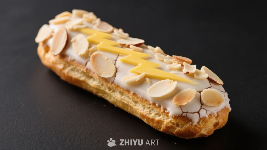 杏仁闪电泡芙特写