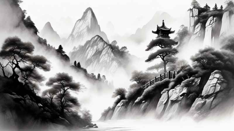 山水风景插画 33